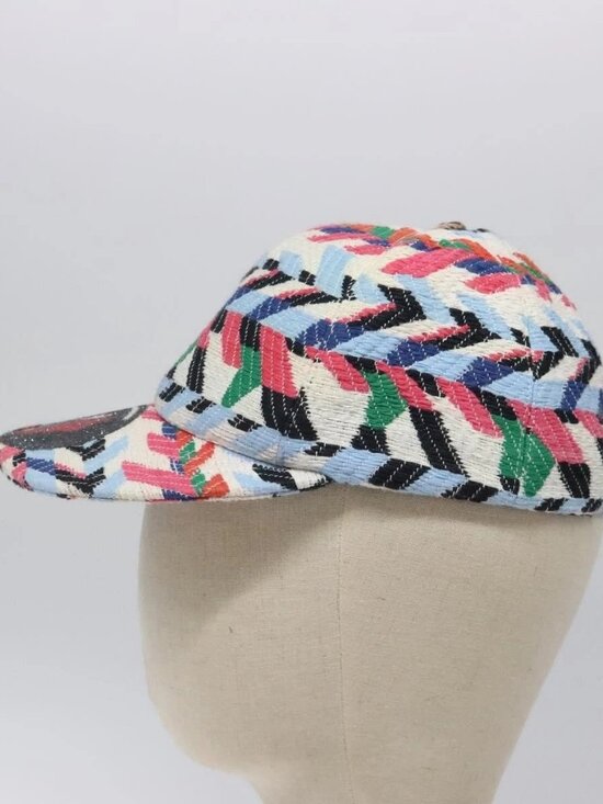 CHANEL Airline Cap Cotton Multicolor CC Auth BA2344 main image 11